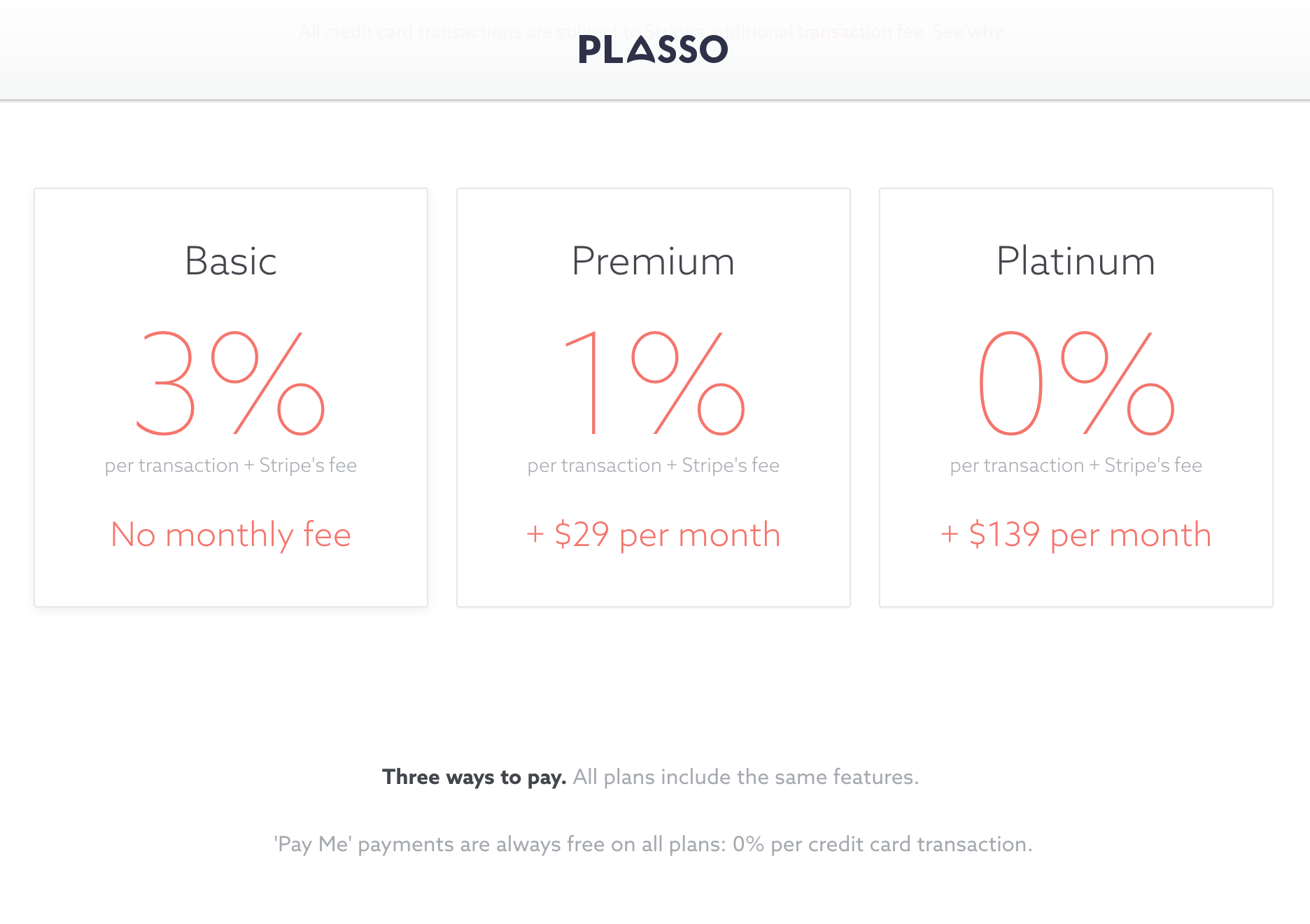 clean pricing table